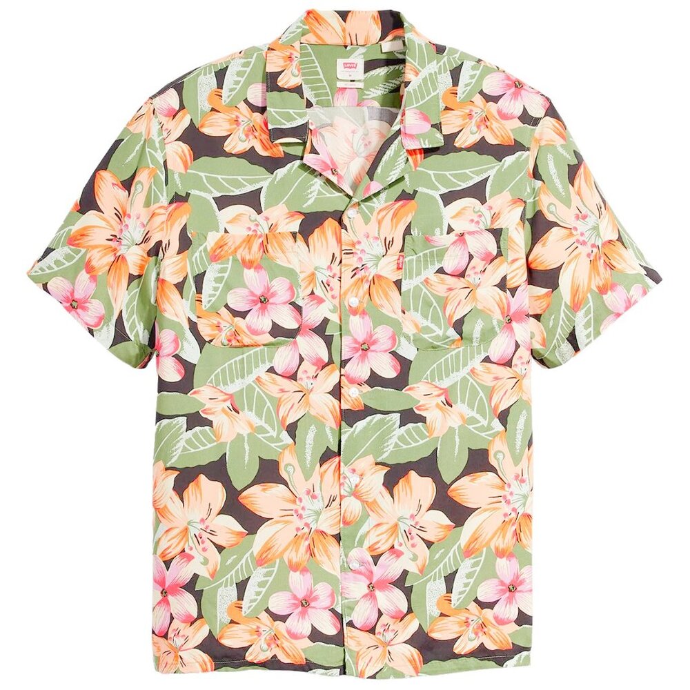 New! Levi's Classic Camp Shirt Relaxed Fit Andromeda Tropical Meteorite S L XL